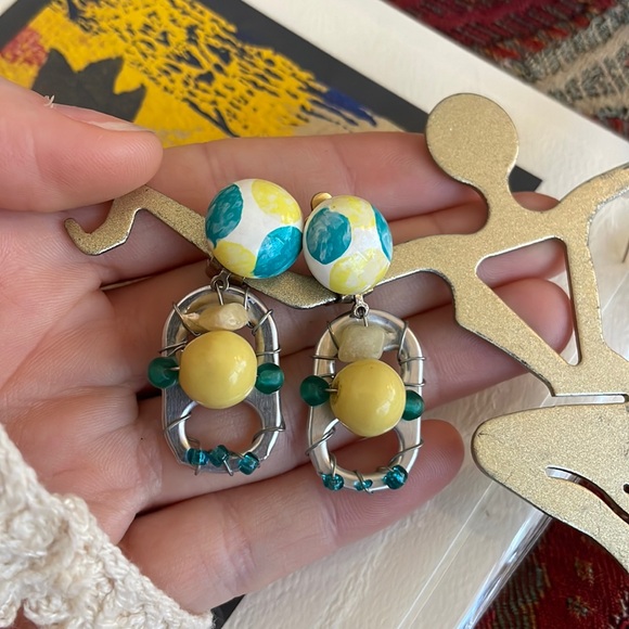 Handmade Jewelry - Clip On Pop Tab Earrings by Me!!! Soda pop top tabs